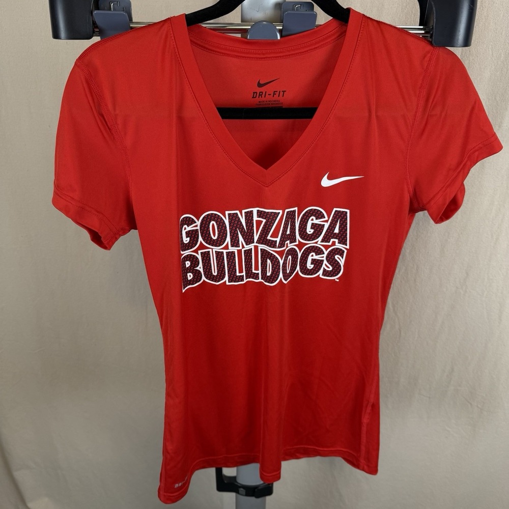 Gonzaga Bulldogs Nike Dri-Fit Ladies Small T-shirt, Red - Go Zags! EUC